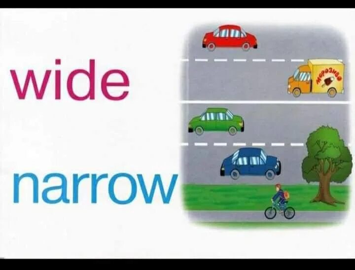 Кинуть на английском. Narrow wide. Narrow картинки на английском. Narrow wide for Kids. Wide narrow opposites.