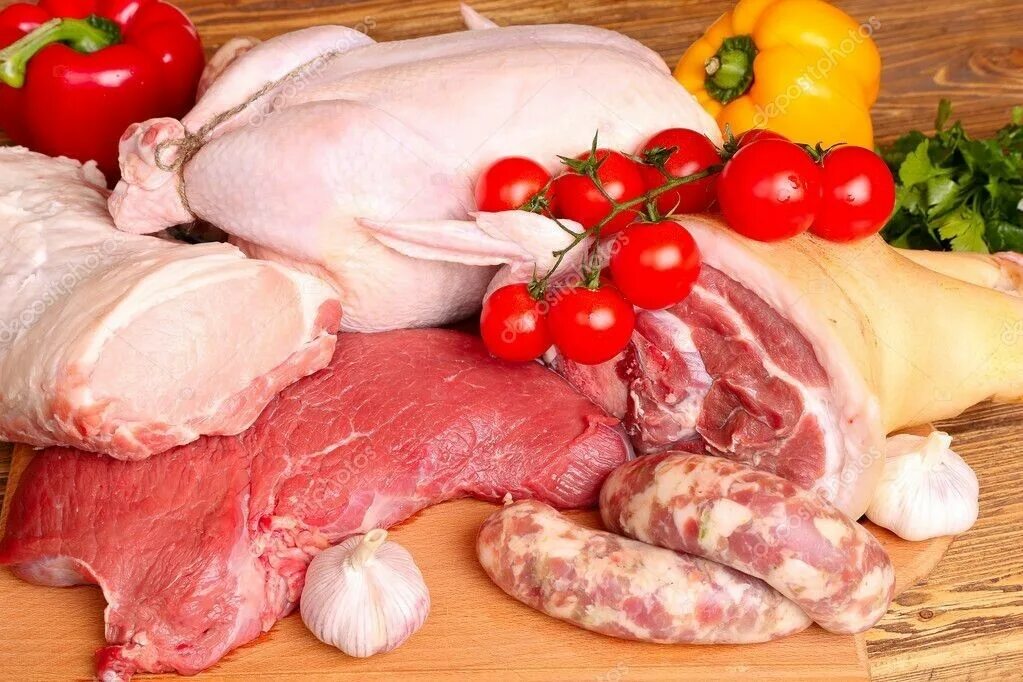 Мяса курица свинина