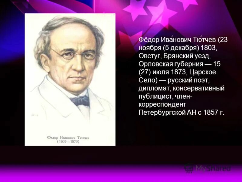 3 классу интересно о тютчеве. Сообщение о тютчеве. фёдор иванович тютчев 3 класс. ф и тютчев биография. тютчев биография.