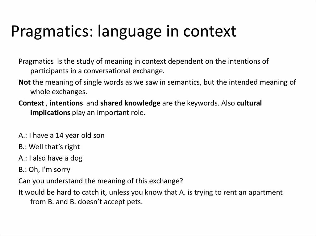 Context comment