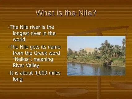 The nile is long