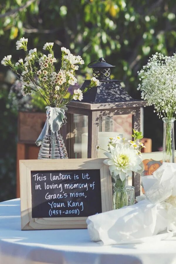 Memory table. Memorial table. in loving memory bones. wedding mems. wedding sentiments.