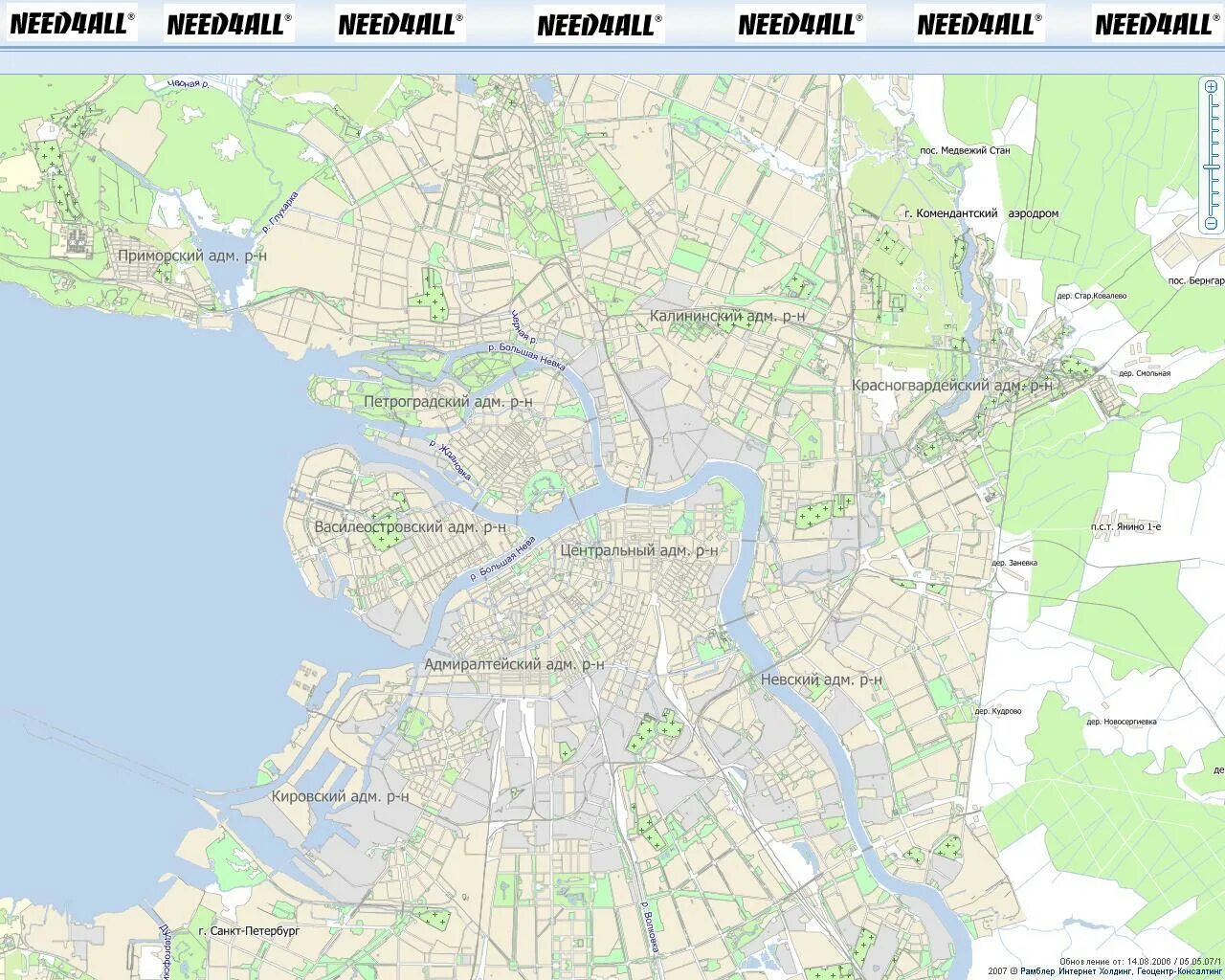 Покажи карту города санкт петербург