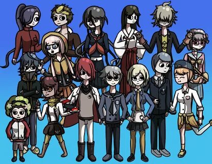 danganronpa rebirth characters in my style danganronpa.