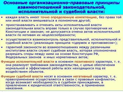 Соотношение законодательной исполнительной