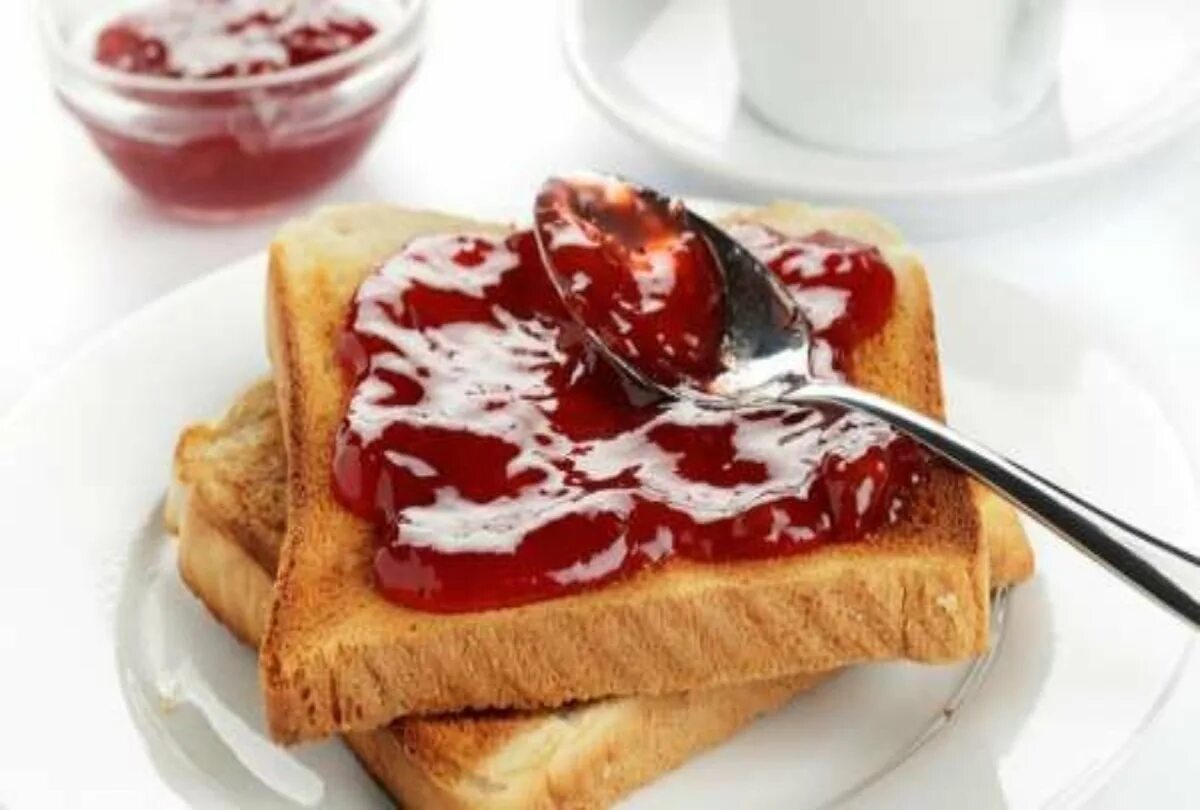 Toast with Jam. Butter Jam. Bread and Jam. Bread with Jam. Some toast