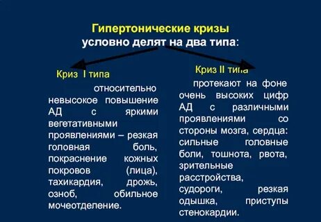 Криз 1 типа