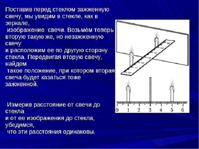 Свеча находится на расстоянии 15. Изображение в плоском зеркале схема. Изображение в плоском зеркале физика. Характеристика изображения в плоском зеркале. Плоское зеркало.