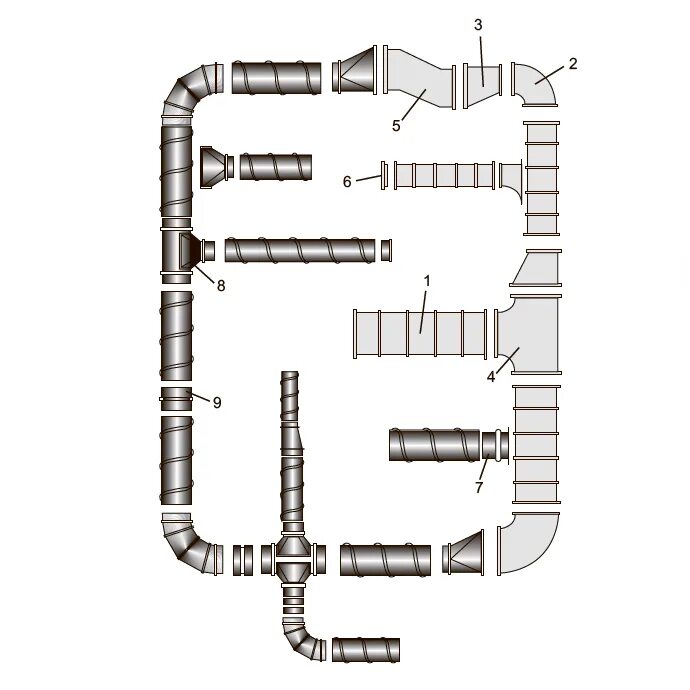 Отвод для круглых воздуховодов d450. Крепеж воздуховодов d1200. Схема соединения круглых воздуховодов. Соединение круглых воздуховодов ниппелем. Как называются вентиляционные