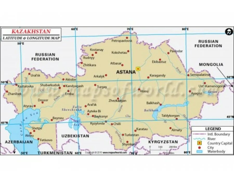 Астана долгота. Карта Казахстана с широтой и долготой. Карта Казахстана с координатами. Карта Казахстана с параллелями. Казахстан широта и долгота.