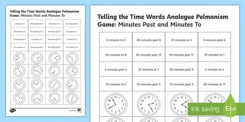 Write the times in words