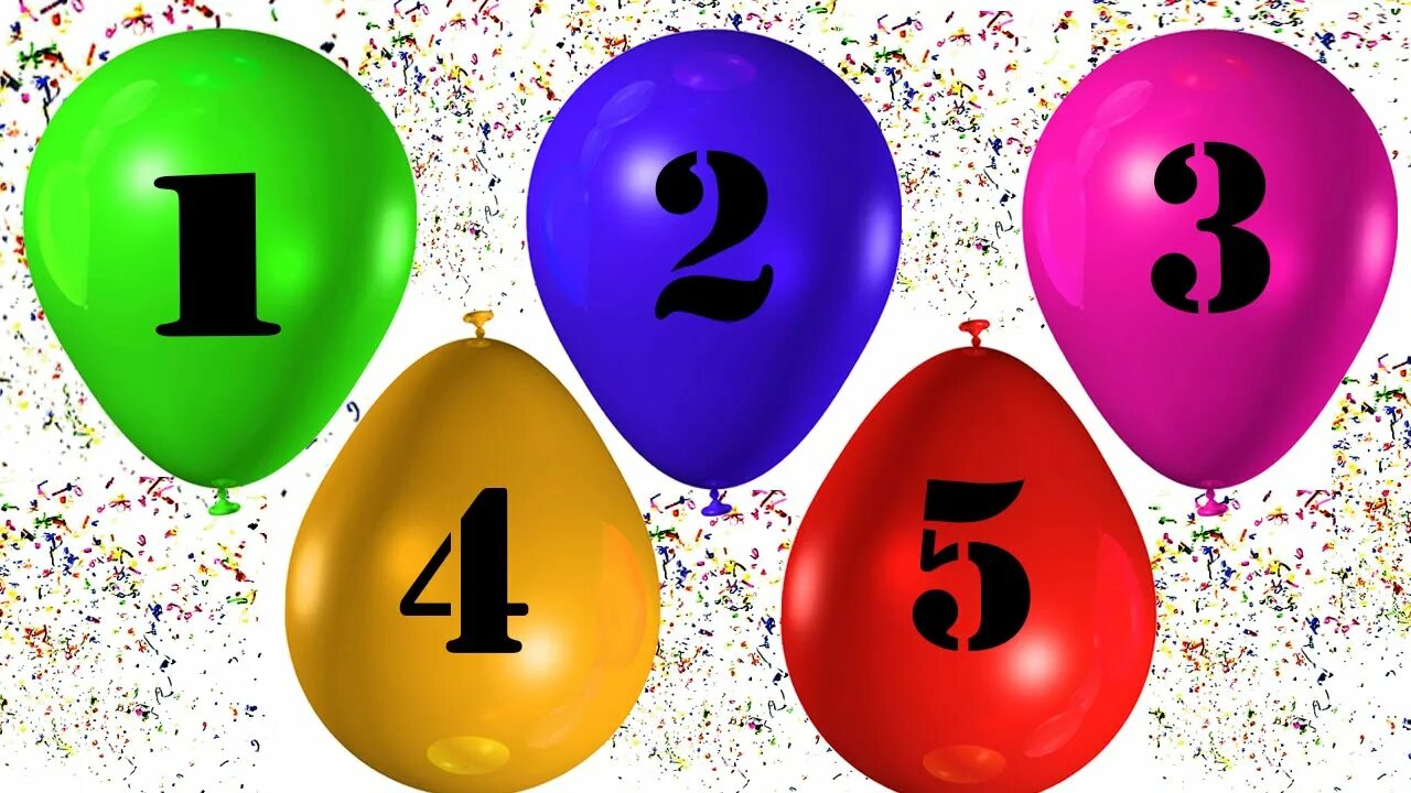 Шары числа. Игры Balloons numbers. Counting Ballons 1-5. Learn numbers with Balloons. Count the Balloons.