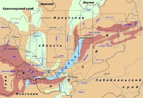 Нагорье к северо востоку от озера байкал