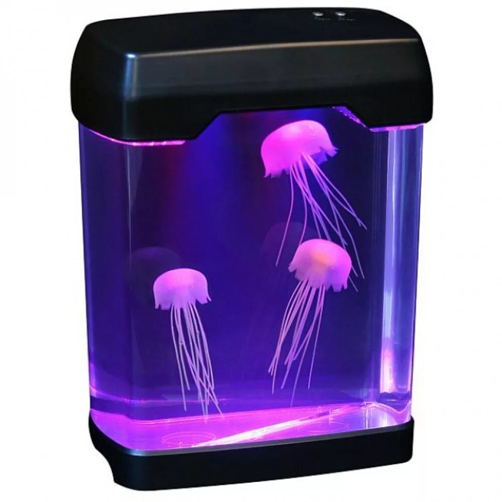 Медуза живая купить. Jellyfish mood Lamp светодиодный ночник. Лампа-ночник со светодиодными медузами led Jellyfish mood Lamp. Ночник аквариум с медузами. Медузы в аквариуме с подсветкой.