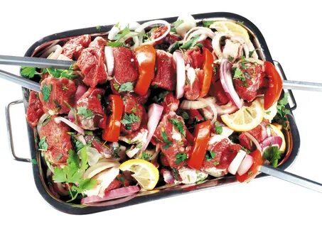Маринованное мясо с овощами