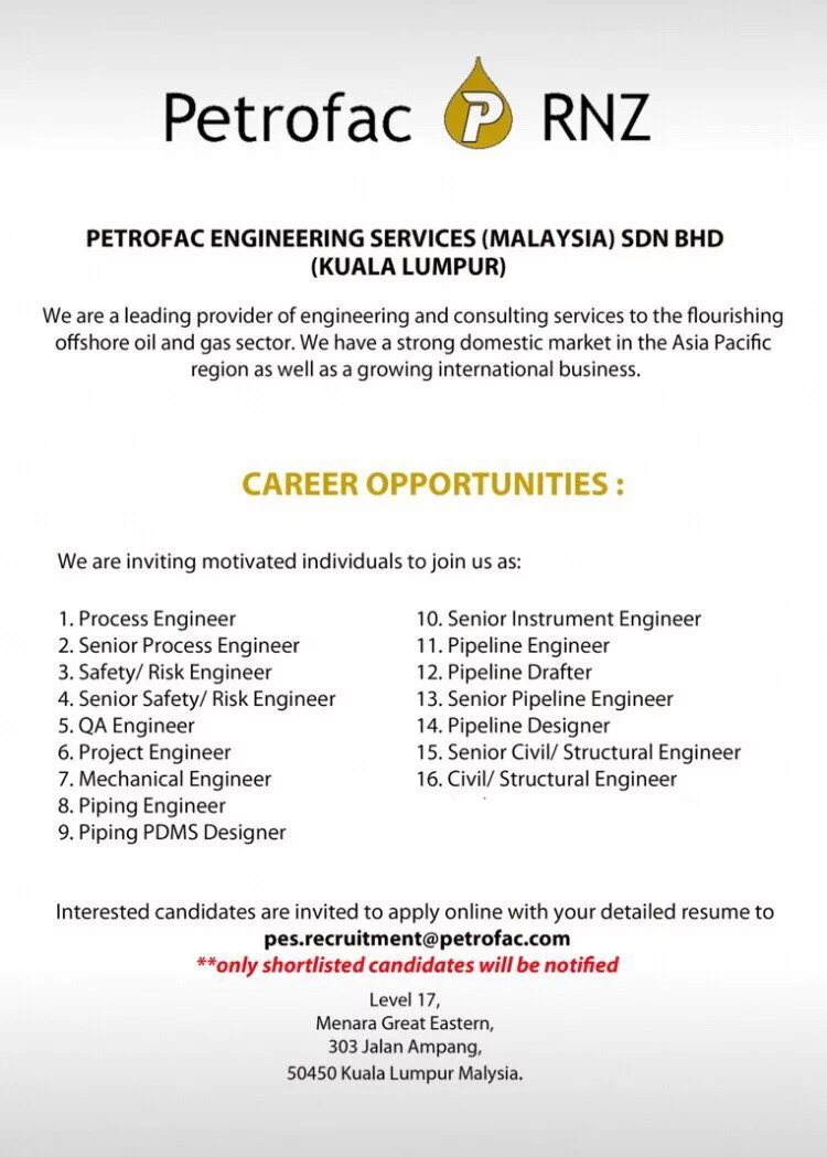 Пайплайн ИНЖИНИРИНГ. Petrofac International Ltd.. Video Projection Engineer vacancy.