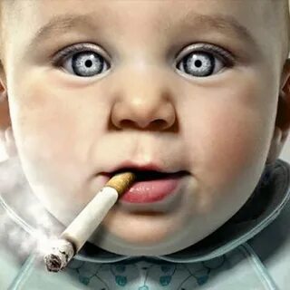 Little baby smoking