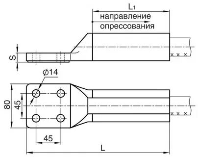 Зажим аппаратный прессуемый а4а