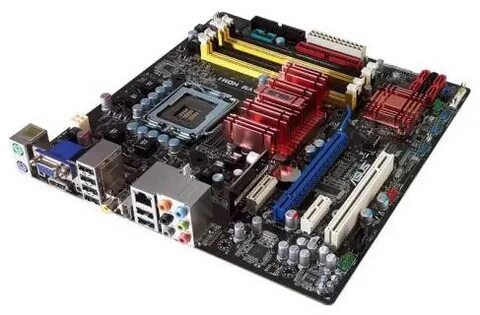 Красная материнская плата asus