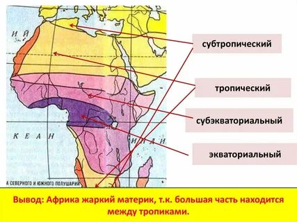 Географическое положение субэкваториального пояса