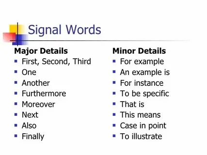 Signal phrase