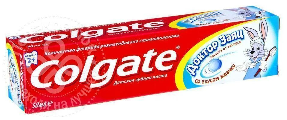 Colgate Паста зубная гелевая Kids Доктор Заяц со вкусом жвачки, 66 г / - купить 