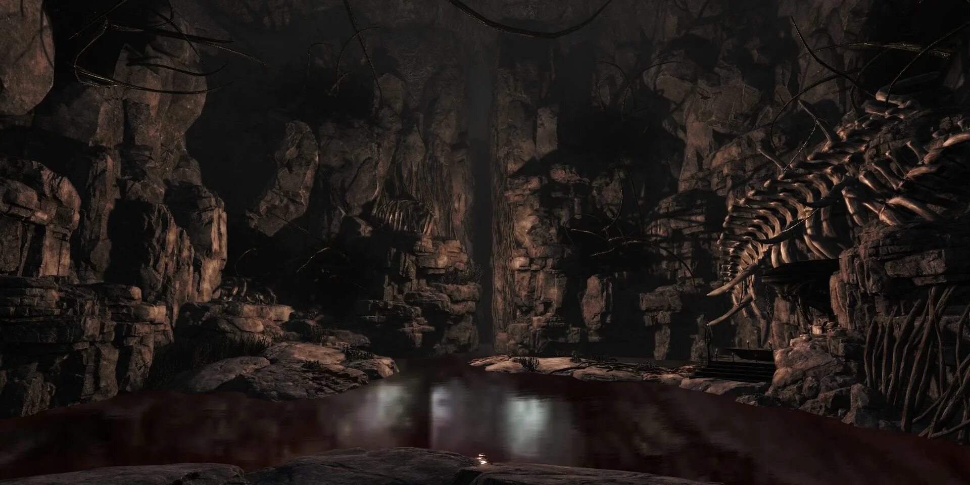 Darkness behind