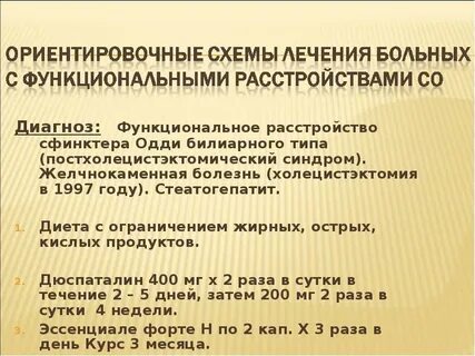 Расстройства сфинктера одди