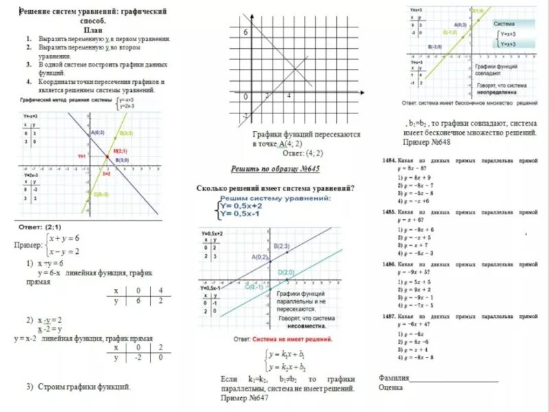 Решение систем линейных уравнений графическим методом 7 класс. Решение линейных уравнений графическим способом 7 класс. Решение уравнений графически 7 класс. Система линейных уравнений с двумя переменными графический способ. Графический способ 7 класс алгебра