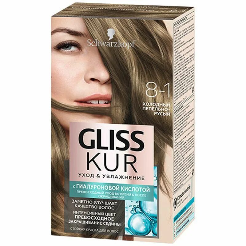 Холодно пепельный краска для волос. Краска для волос Schwarzkopf Gliss Kur 8-1. Gliss Kur 8-1 холодный пепельно-русый. Gliss Kur краска для волос 8-1. Gliss Kur 8.1 палитра.