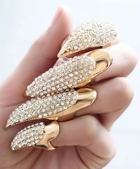 nail rings Image of It's Glitz Nail Ring Nail jewelry, Nail ring, Rhinestone nai