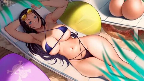 bikini nico_robin one_piece rezeharu(61594414) swimsuits wallpaper.