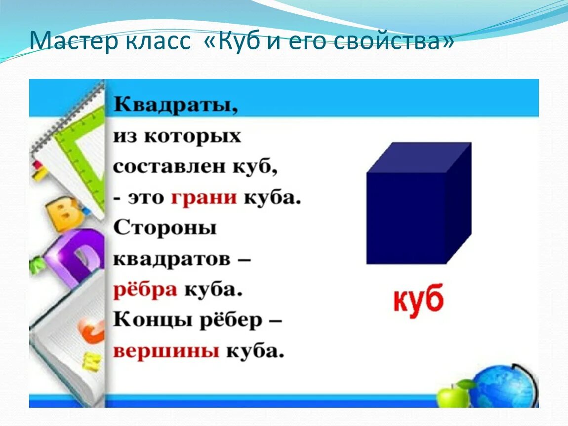 Куб презентация 4 класс. Куб для презентации. Куб и его элементы. Куб в математике. Проект 5 класс куб.