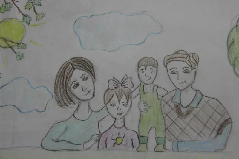 Портрет моя семья. Рисунок моя семья. Рисование моя семья. Рисунок на тему моя семья. Память в моей семье