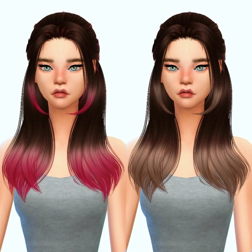 Симс 4 одежда макияж. Симс 4 реколор волос. sims 4 hair cc. симс 4 омбре. sims 4 hair plus mesh.