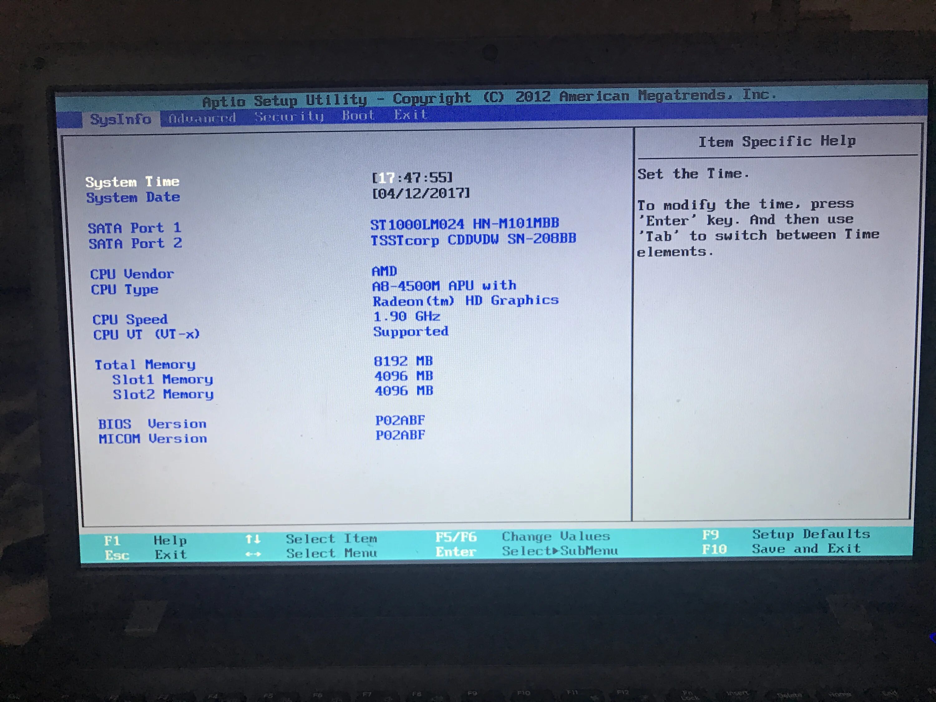 Bios setup boot