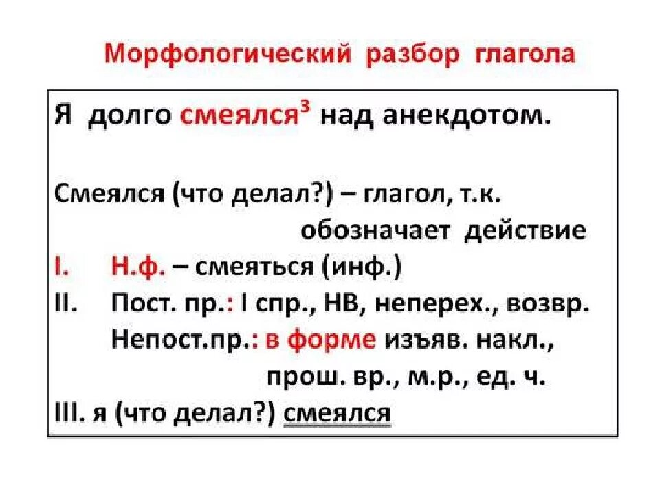 Устало какая часть. Морфологический разбор 3 слов глаголов. Как делается морфологический анализ слова. Разбор глагола морфологический разбор глагола. Разбор слова морфологический разбор глагола.