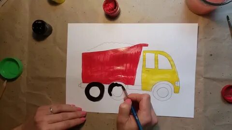 Рисования грузовая машина старшая