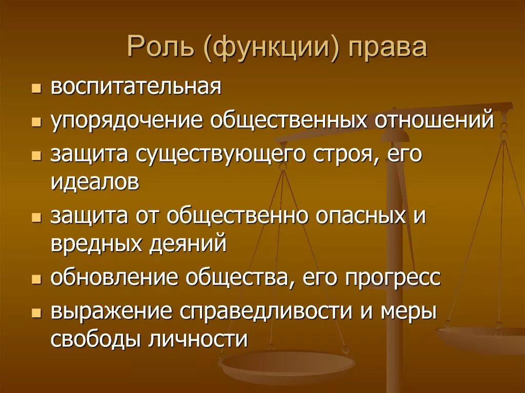 Значение право в жизни человека. Роль право в жизни общества.