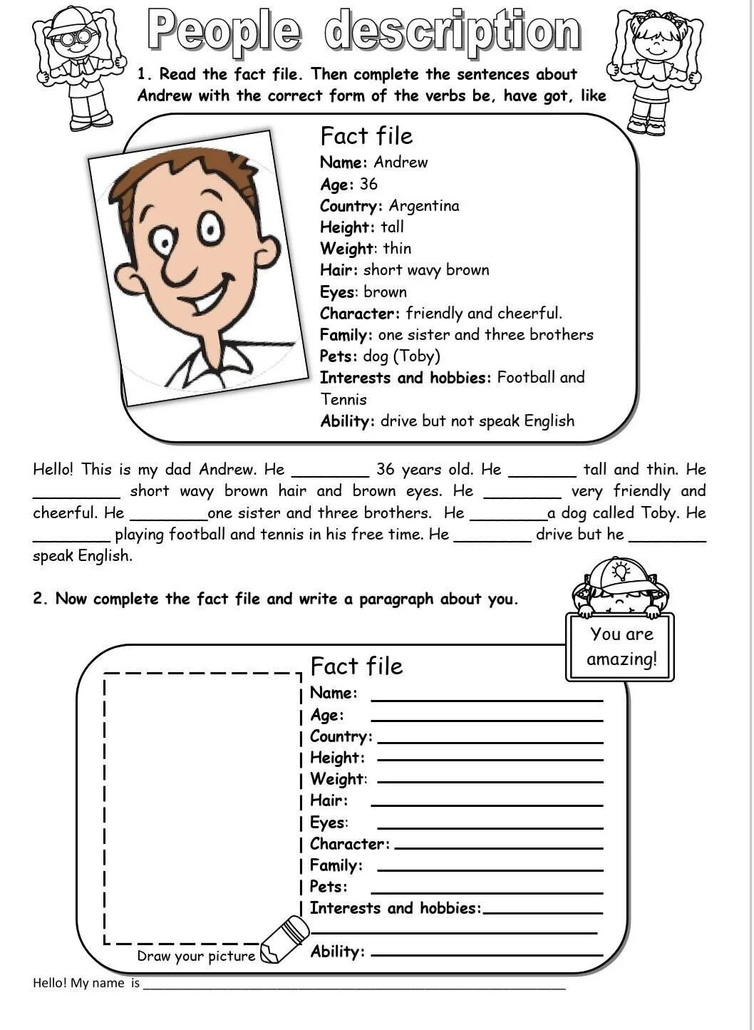 Friends about me spoken. Описание внешности Worksheets for Kids. Описание внешности на английском Worksheets. Appearance задания. Задание на описание внешности на английском.