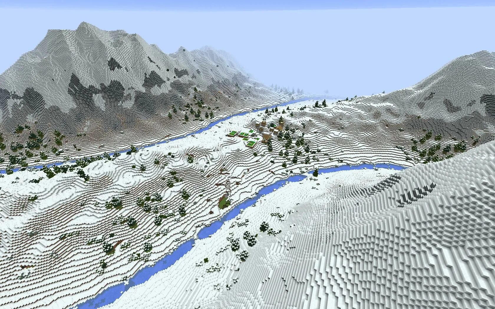 Высота майна. Realistic Terrain Generation 1.12.2. Биом горы 1.12.2.