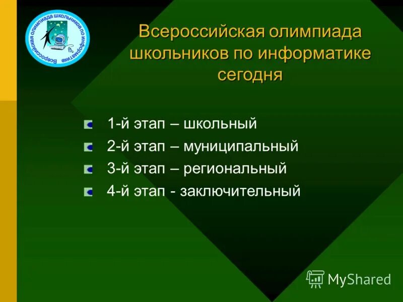 Муниципальный этап олимпиады информатика