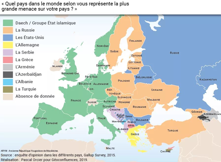 Карта Европы 2015. Western Europe 2015. Le Plus Grand pays. L'Europe c'est le Plus.