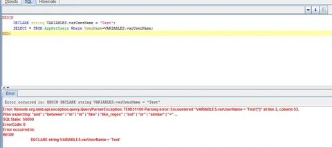 Sql declare variable