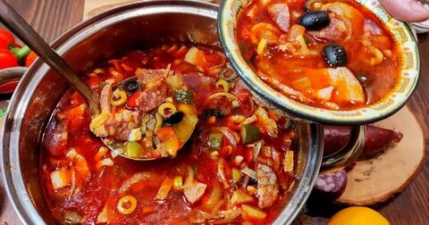 Рецепт солянки с мясом без