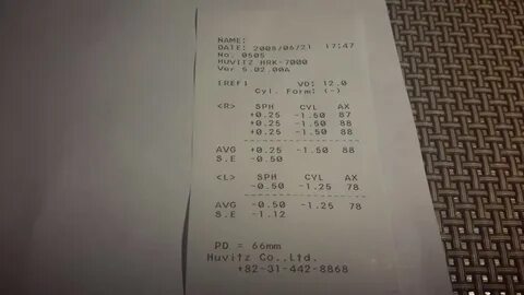 Острота зрения sph
