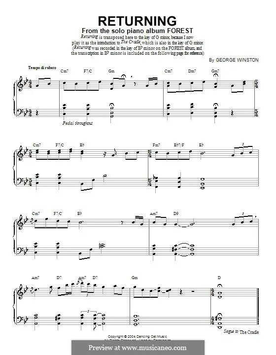 Return note. Dönmek return ноты для фортепиано. safe return ноты. return to versailles ноты. george winston piano solos.
