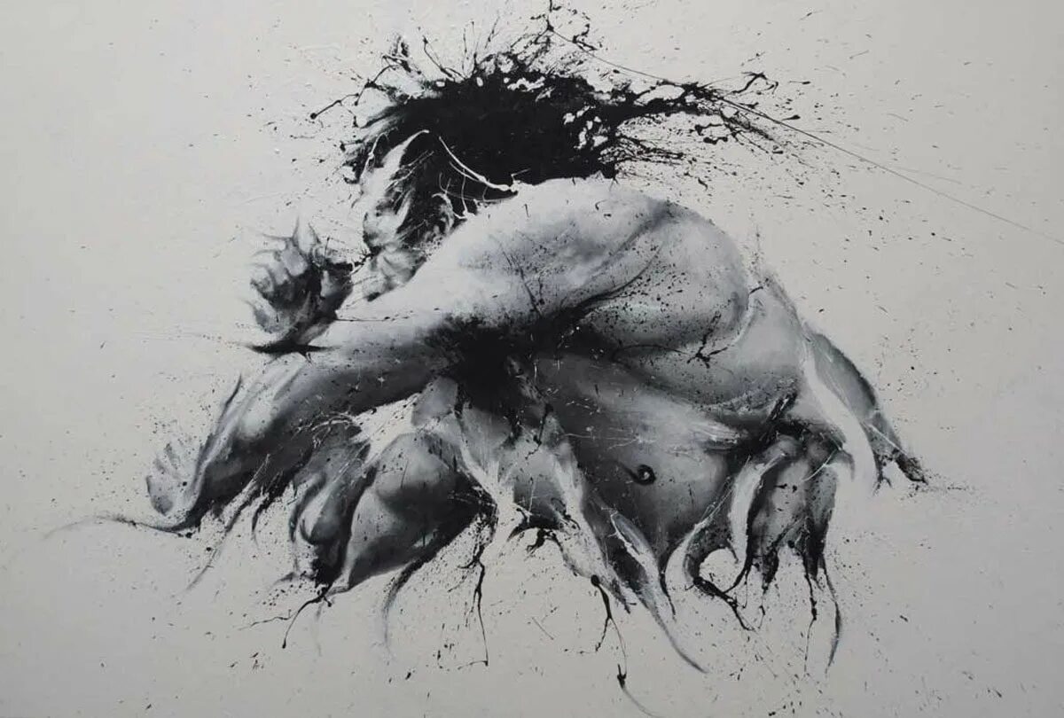 Невероятные страдания. Современный художник график Паоло Троило. Эмоциональные картины художника Paolo Troilo.