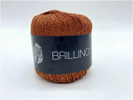Пряжа для вязания Lana Grossa Brillino, 83% вискоза, 17% металлическое воло...