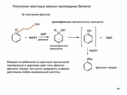 Уравнение реакции бензол хлорбензол
